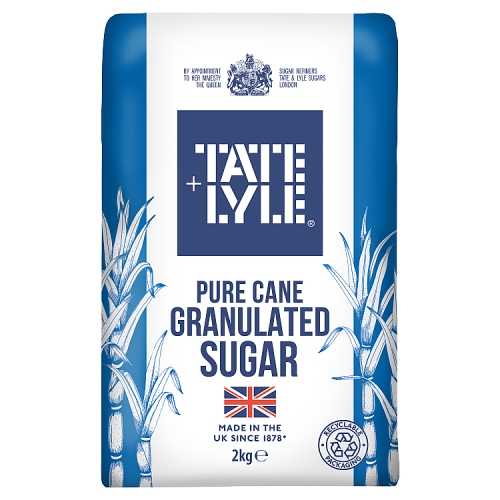 Tate & Lyle Granulated Sugar 2kg pack shot