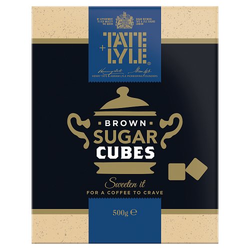 Tate & Lyle Fairtrade Brown Sugar Cubes 500g pack shot