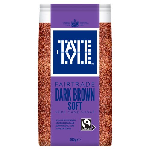 Tate & Lyle Dark Brown Soft Sugar 500g pack shot