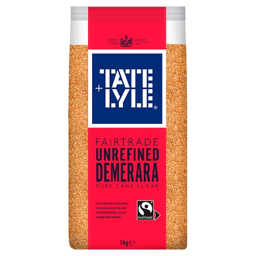 Tate & Lyle Fairtrade Unrefined Demerara Pure Cane Sugar 1kg pack shot