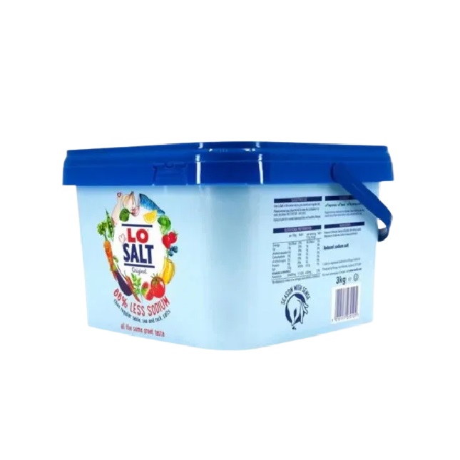 Lo Salt Reduced Sodium Salt Tub 3kg pack shot