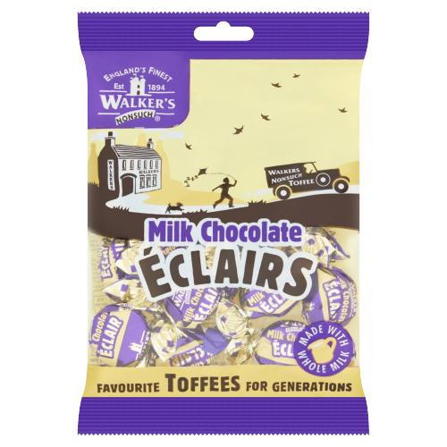 Walkers Nonsuch Milk Chocolate Eclairs Bag 150g pack shot