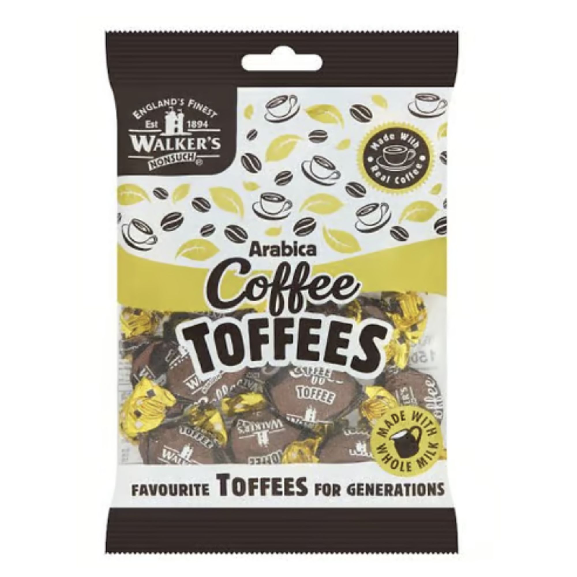 Walkers Nonsuch Coffee Toffees Bag 150g pack shot