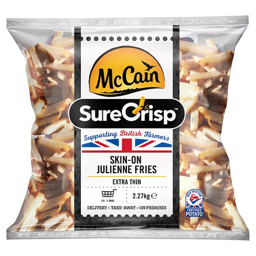 McCain Surecrisp Julienne Skin On Fries 2.27kg pack shot