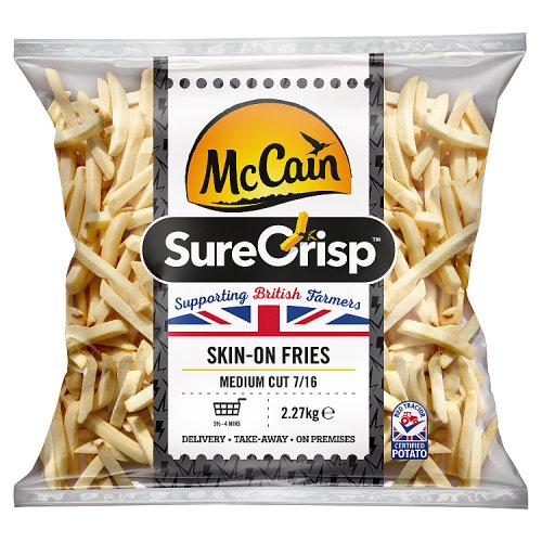 McCain Surecrisp Medium Skin On Chips 2.27kg pack shot