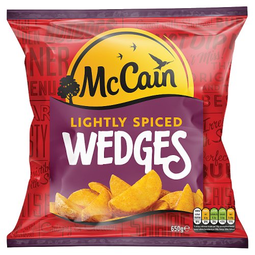 McCain Lightly Spiced Wedges 650g pack shot