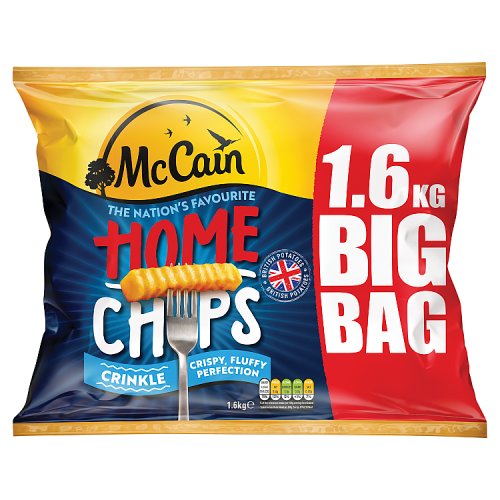 McCain Crinkle Cut Home Chips 1.6kg pack shot