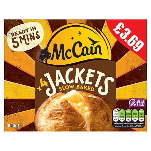 McCain Slow Baked Jackets 800g PM £3.69 pack shot