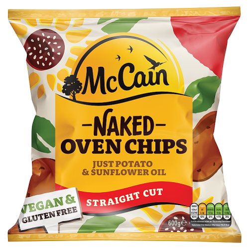 McCain Naked Straight Cut Oven Chips 600g PM £2.09 pack shot
