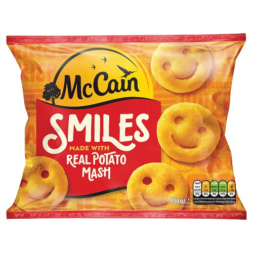McCain Potato Smiles 454g pack shot