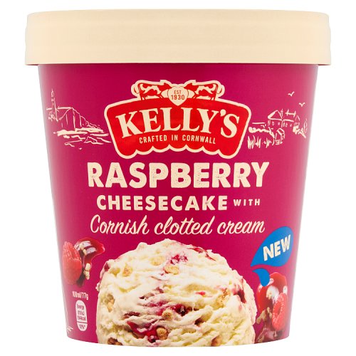 Kellys of Cornwall Raspberry Cheesecake 425ml pack shot