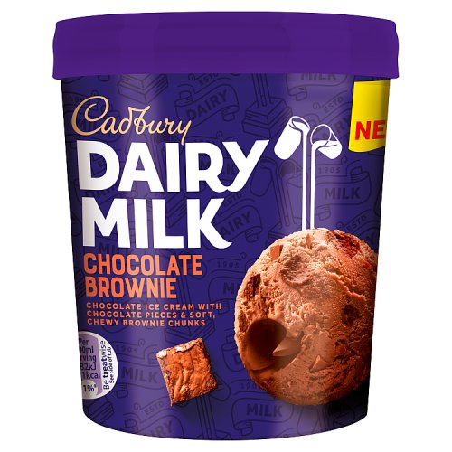 Cadbury Dairy Milk Chocolate Brownie Tub 425ml pack shot