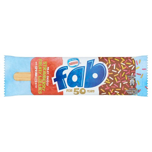 Nestle Fab Strawberry Lolly 58ml pack shot