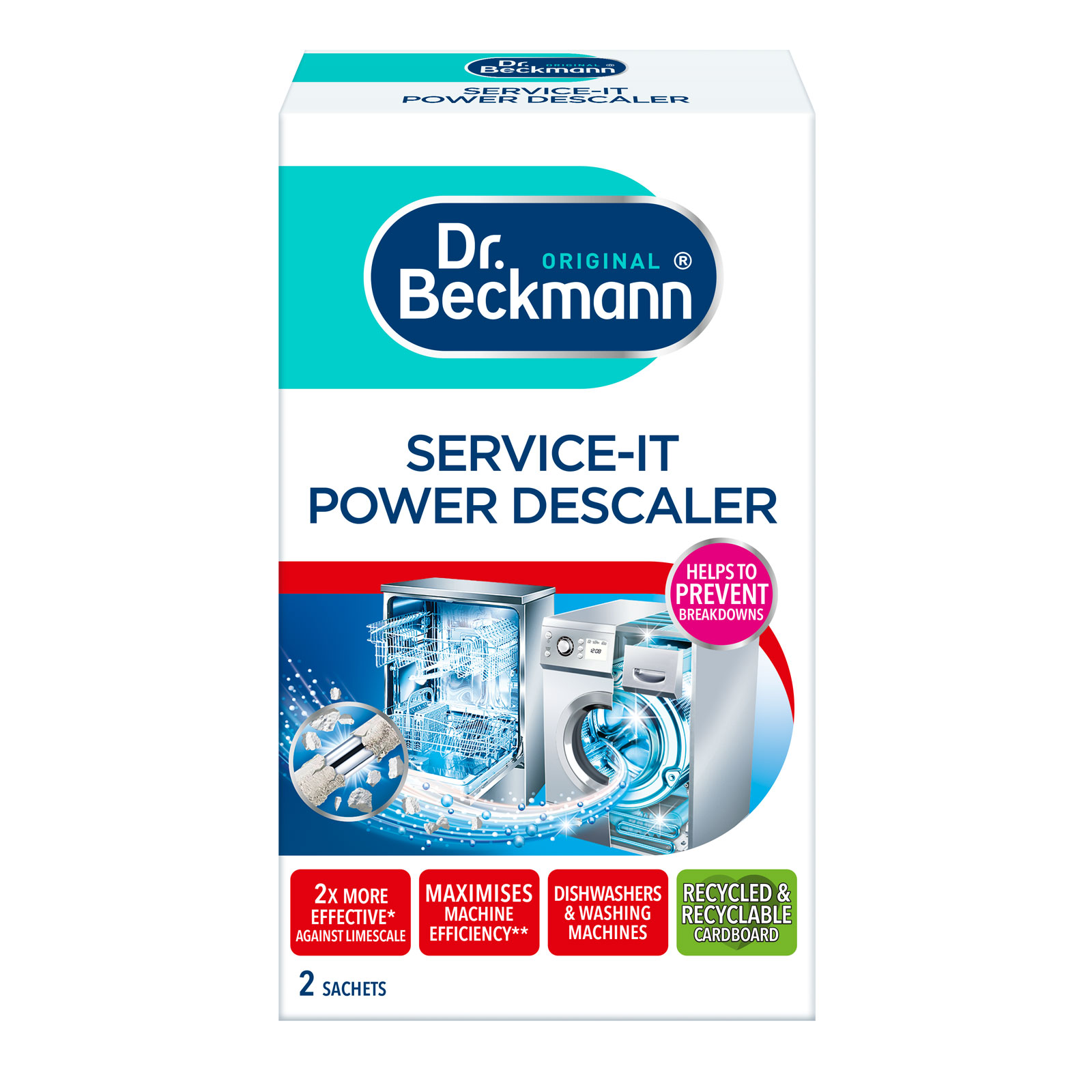 Dr Beckmann Service It Power Descaler 2pk 50g pack shot