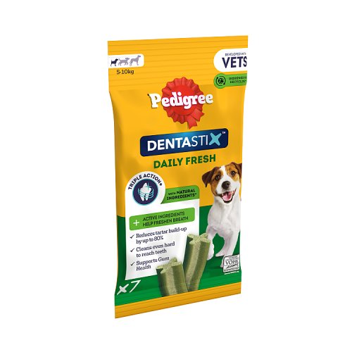 Pedigree Dentastix Fresh Daily Dental Chews Small Dog 7 Stick pack shot