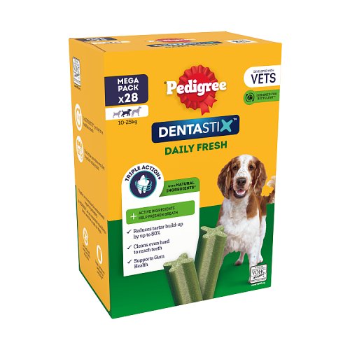 Pedigree Dentastix Fresh Daily Dental Chews Large Dog 21 Sticks pack shot