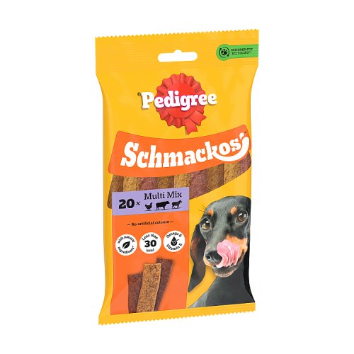 Pedigree Schmackos Dog Treats Meat Variety 20 Stick 144g pack shot