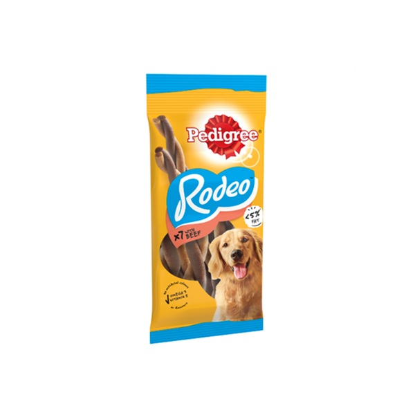 Pedigree Rodeo Dog Treats & Beef 7 Stick 140g pack shot