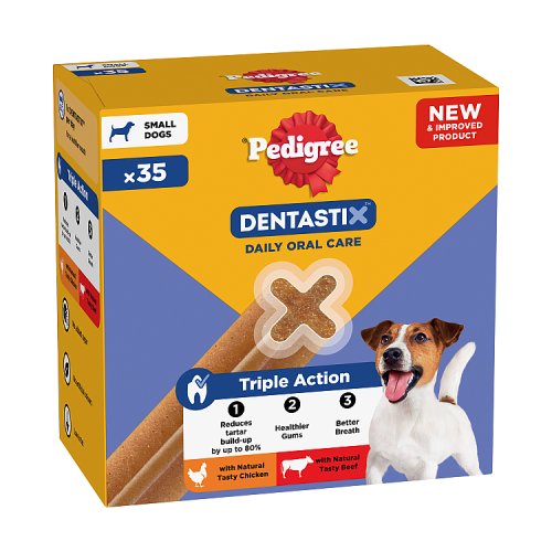 Pedigree Dentastix Daily Dental Chews Small Dog 35 Sticks pack shot