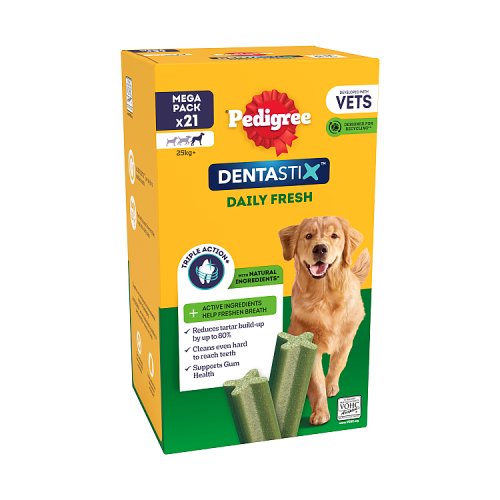 Pedigree Dentastix Fresh Daily Dental Chews Medium Dog 28 Sticks pack shot