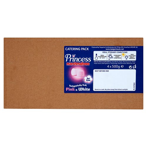 Princess Large Pink & White Marshmallows Catering Pack 500g pack shot
