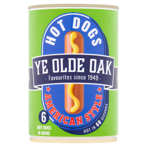 Ye Olde Oak American Hotdogs 6s 400g pack shot