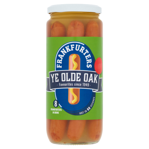 Ye Olde Oak Frankfurters In Glass 550g pack shot