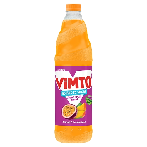 Vimto Mango & Passion Fruit Squash 1Ltr pack shot