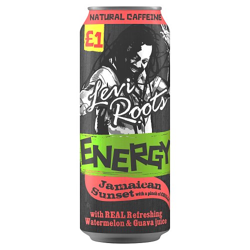 Levi Roots Jamaican Sunset Energy Can PM £1 500ml pack shot