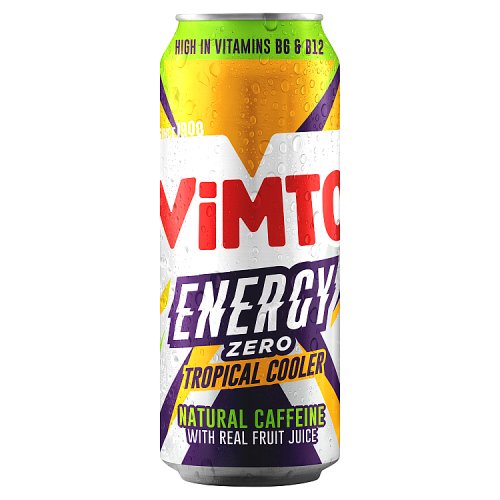 Vimto Energy Tropical 500ml pack shot