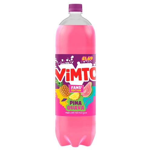 Vimto Fizzy Pina Guava PM £1.69 2Ltr pack shot