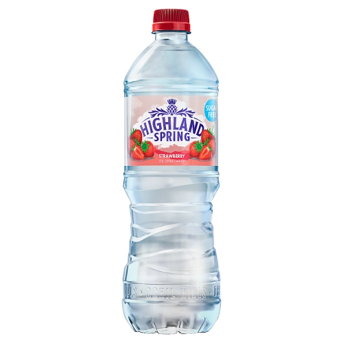 Highland Spring Strawberry Water 750ml pack shot