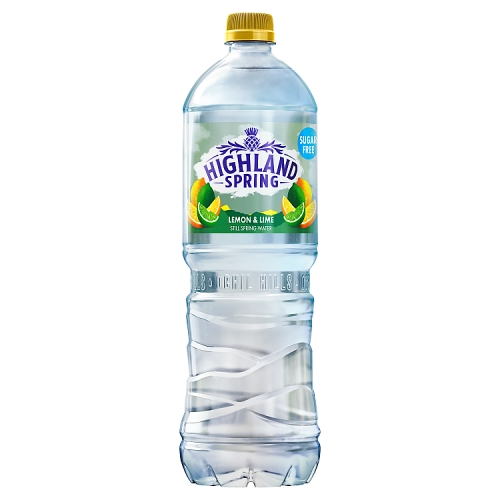 Highland Spring Lemon and Lime Water 1.25Ltr pack shot