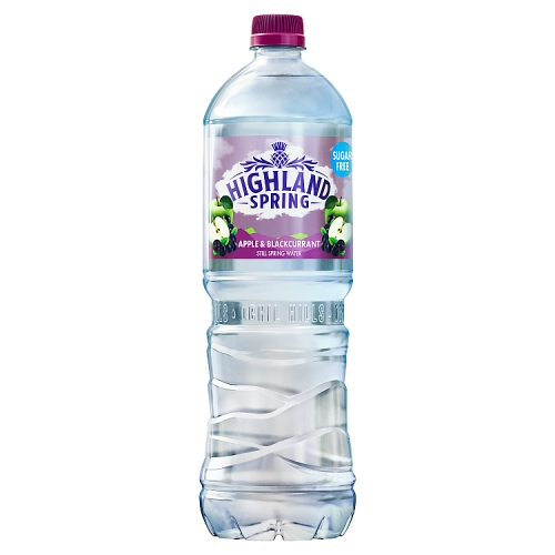 Highland Spring Apple and Blackcurrant Water 1.25Ltr pack shot