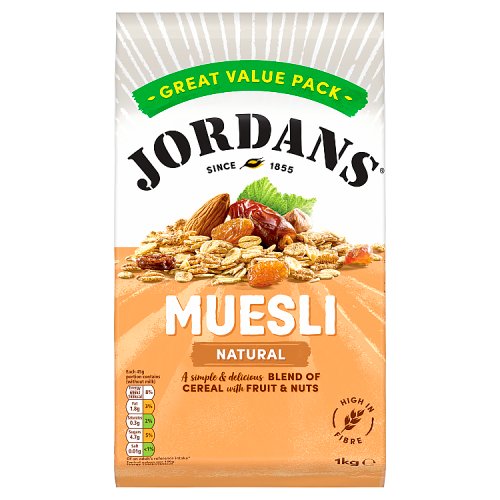 Jordans Muesli Natural 1kg pack shot