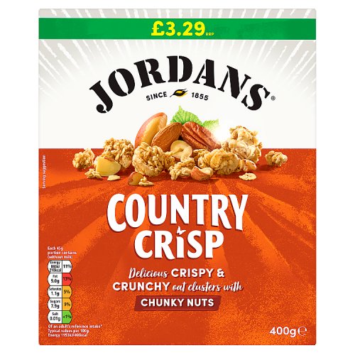 Jordans Country Crisp Chunky Nut PM £3.29 400g pack shot