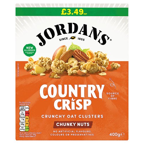Jordans Country Crisp Chunky Nut PM £3.49 400g pack shot