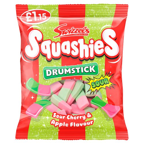 Swizzels Squashies Sour Cherry & Apple PM £1.15 120g pack shot