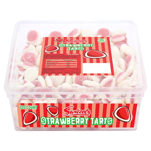 Swizzels Strawberry Tarts Tub 120pk pack shot
