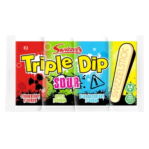Swizzels Sour Triple Dip 23g pack shot