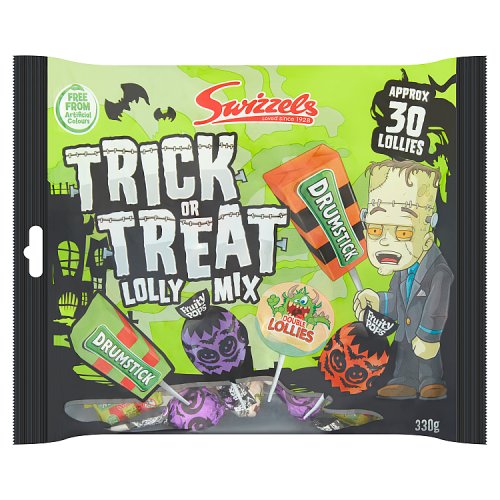 Swizzels Trick Or Treat Lolly Bag 330g pack shot
