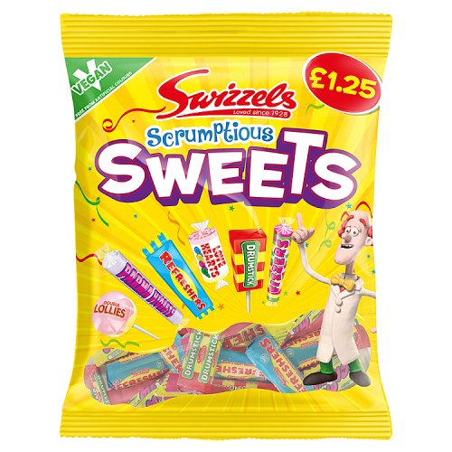 Swizzels Scrumptious Sweets PM £1.25 134g pack shot