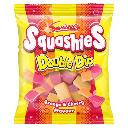 Swizzels Squashies Double Dip Orange & Cherry 120g pack shot