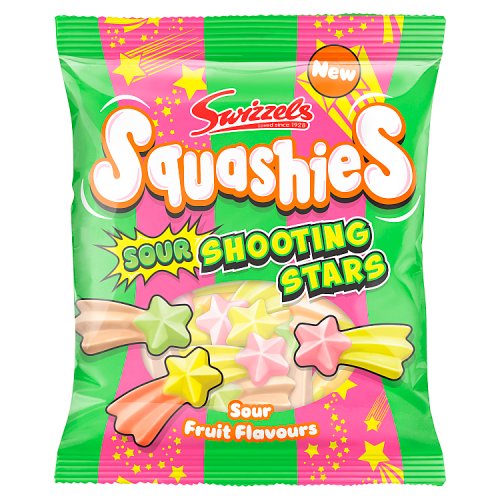 Squashies Sour Shooting Stars 100g pack shot