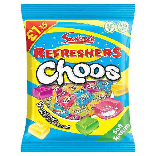 Swizzels Refreshers Choos PM £1.15 115g pack shot