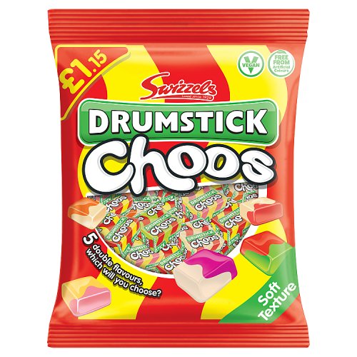 Swizzels Drumstick Choos PM £1.15 115g pack shot