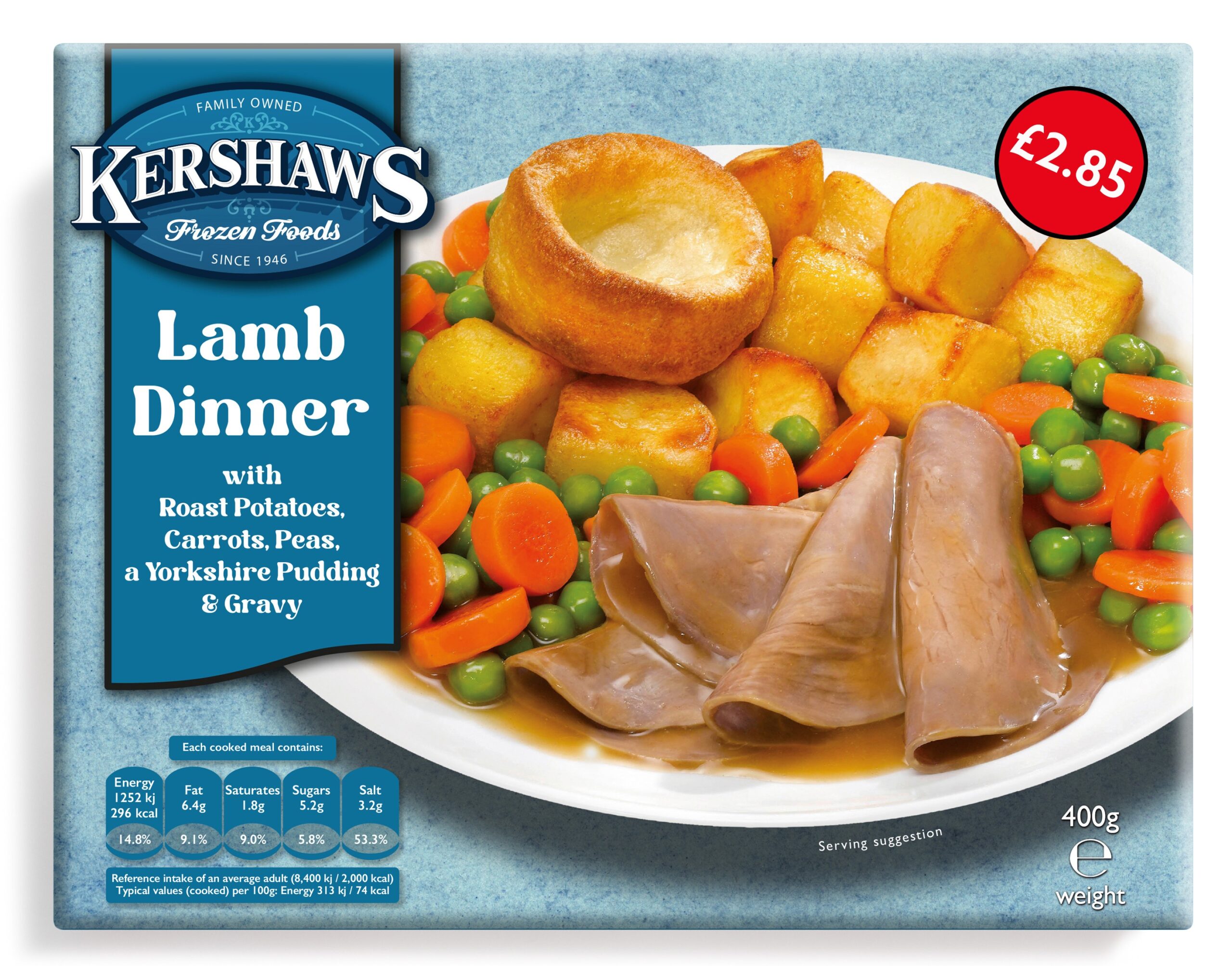 12 Kershaws Lamb Dinner £2.85 400g pack shot