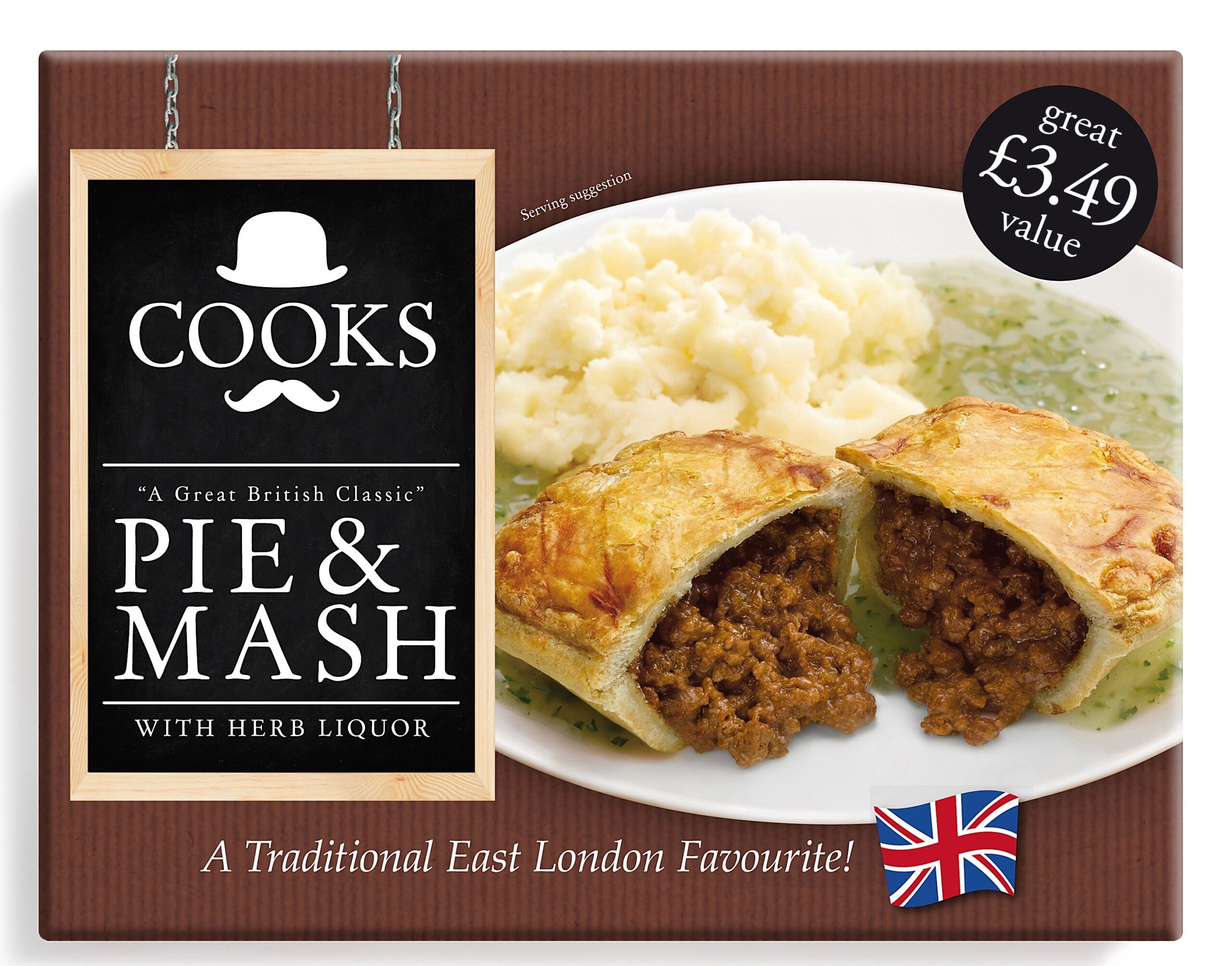 8 Kershaws Cook's Pie & Mash £3.49 450g pack shot