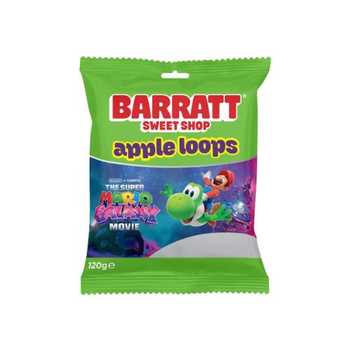 Barratt Super Mario Galaxy Apple Loops 120g pack shot