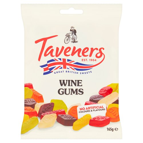 Taveners Wine Gums 165g pack shot